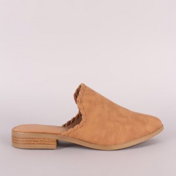 Vegan Leather Slip On Flats Braided Stitch Loafers - Picture 3 of 5